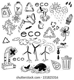 Hand Drawn Design Elements Eco Stock Illustration 151825316 | Shutterstock