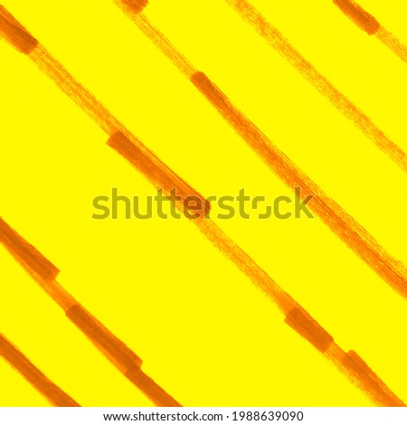 Hand Drawn Dirty Art. Mustard Amber Watercolor Texture. Summer Curry Stripes Dirty Art Painting. Sunny Copper Scrawl Sketch. Grunge Scribbles. Yellow Pumpkin Lines