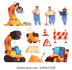 Hand drawn flat construction set - Powered by Shutterstock