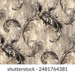 Hand drawn hermes leaves background design