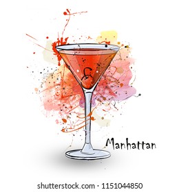 Manhattan Cocktail Drawing Images Stock Photos Vectors Shutterstock