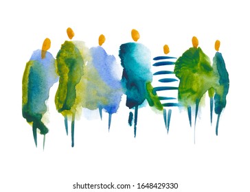 People Watercolor Images Stock Photos Vectors Shutterstock