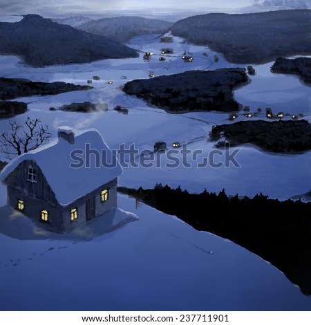 Similar – Image, Stock Photo Van Helsings House Winter