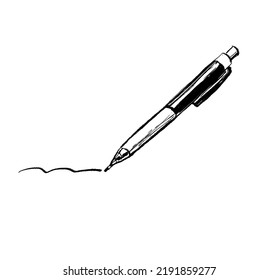 Hand Drawn Line Drawing Pen Stock Illustration 2191859277 | Shutterstock