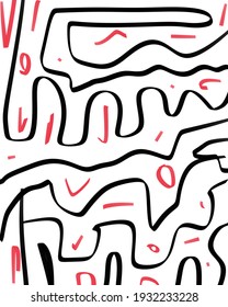 Hand drawn Lines Pattern Abstract Background