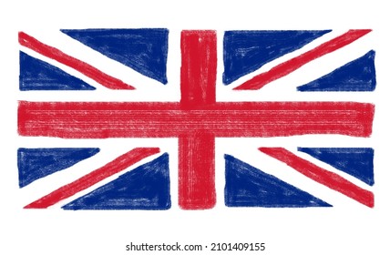 Hand Drawn National Flag Of The United Kingdom (UK) Aka Union Jack