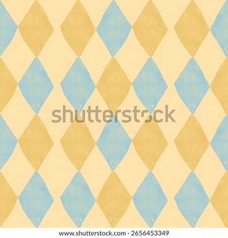 hand drawn pattern with pastel rhombus