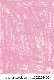 Hand Drawn Pink Grunge Oil Pastel Chalk Texture Background. Abstract Oil Pastel Painting. Handmade Art With Grunge Canvas Texture.