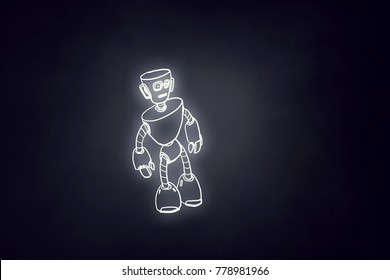 Hand Drawn Robot Stock Illustration 778981966