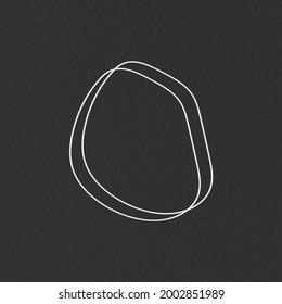 Hand drawn scribble circles design element mockup