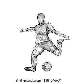 Similar Images, Stock Photos & Vectors of pencil drawing of a football