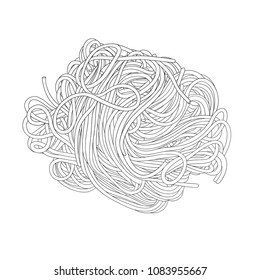 Hand Drawn Spaghetti Line Art On Stock Vector (Royalty Free) 1084306187 ...