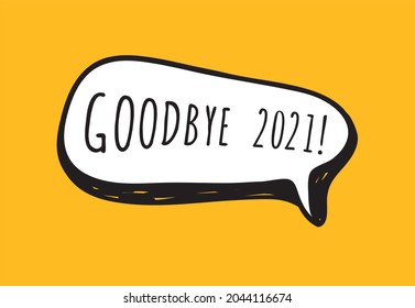 Hand Drawn Speech Bubbles with Text about New Year 2021. Pop art object. Doodle elements for dialog - Powered by Shutterstock