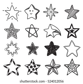 Hand Drawn Star Doodle Element