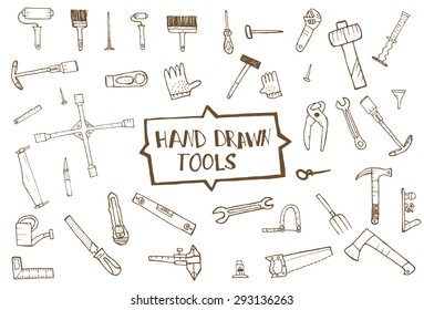 Similar Images, Stock Photos & Vectors of Tools hand drawn in sketchy