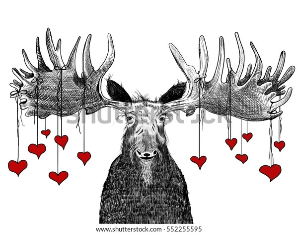 Image result for valentines moose"