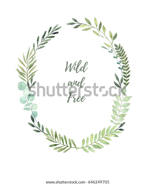 手描きの水彩イラスト 月桂樹の花は葉と枝を持つ 結婚式の招待状 グリーティングカード プリント はがきなどに最適 のイラスト素材