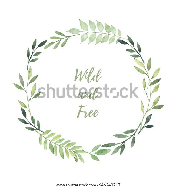 手描きの水彩イラスト 月桂樹の花は葉と枝を持つ 結婚式の招待状 グリーティングカード プリント はがきなどに最適 のイラスト素材
