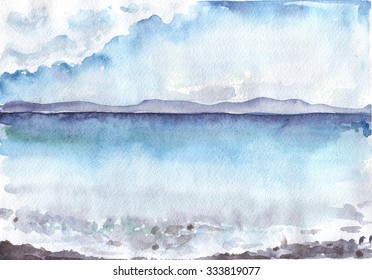 3,606 Seaside watercolour Images, Stock Photos & Vectors | Shutterstock