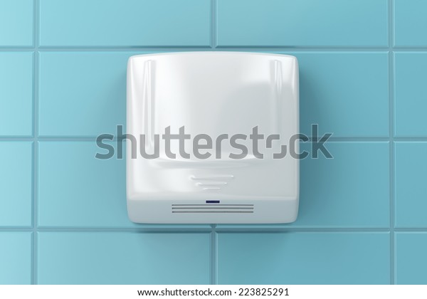 Hand dryer in public\
toilet