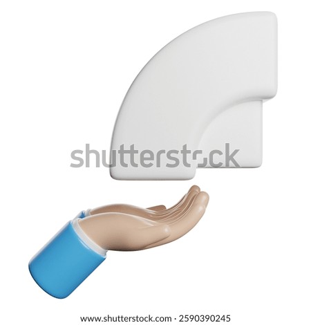 Hand Gesture Finger 3D Rendering Icon Illsutration