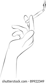 Hand hold cigarette