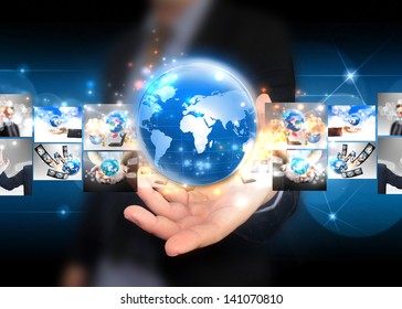 Hand Holding Business World Stock Illustration 141070810 | Shutterstock