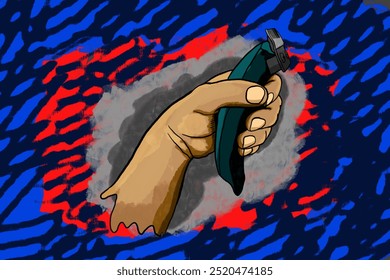 Hand holding a hair clipper getting ready for a haircut - Powered by Shutterstock