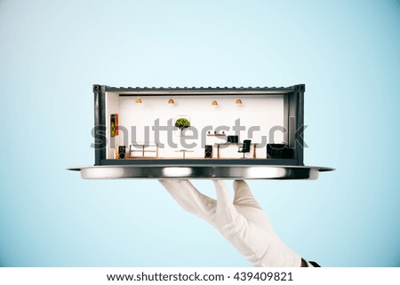 Similar – Image, Stock Photo container Workplace Trade