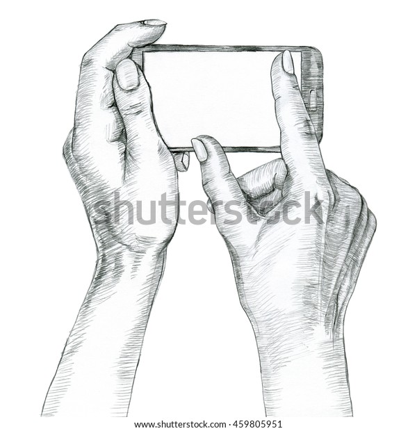 Hand Holding Smartphone Phone Touch Gestures à¸ à¸²à¸žà¸›à¸£à¸°à¸ à¸­à¸šà¸ªà¸•à¹‡à¸­à¸  459805951