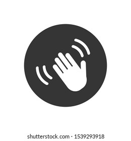 Hand Illustration Wave  Waving Hi Or Hello Gesture Line Art Vector Icon For Apps And Websites