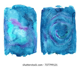 hand made watercolor space/ galaxy texture, night sky background