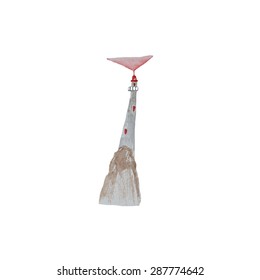 Hand paint watercolor lighthouse pattern. (Can be used as texture for cards, invitations, DIY projects, web sites or for any other design)