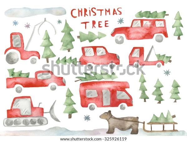 Free christmas watercolor - Vector Art