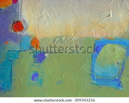 Hand painted abstract background - brush strokes on paper with space for text. Textured background.