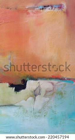 Hand painted abstract grunge background - brush strokes on paper with space for text. 