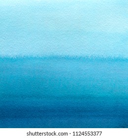 Hand painted blue watercolor background  Watercolor wash  Blue brush strokes background design isolated