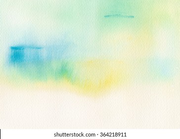 Hand Painted Watercolor Background. Watercolor Wash. Abstract Painting.