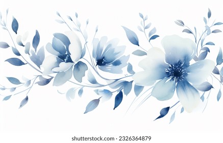 
flores acuarela pintadas mano