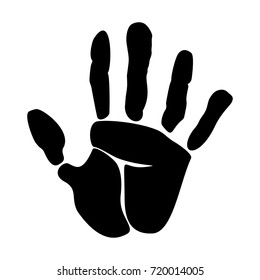 Similar Images, Stock Photos & Vectors of Hand palm vector black icon