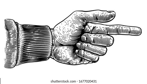 Hand Pointing Finger Direction Sign Wearing Stock Illustration ...