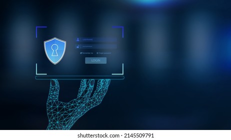 Hand Press The Virtual Screen, Enter The Username And Password To Log In. Online Security System