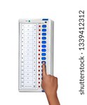 hand pressing Electronic Voting Machine in India,Ballot Unit 