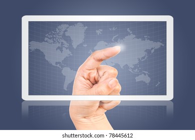 Hand pressing tablet.