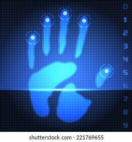 Hand Print Identification System Scanner