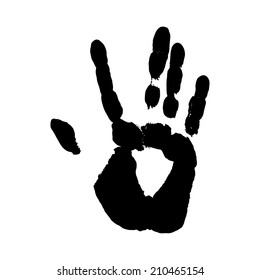 Hand Print On White Background Stock Illustration 210465154 | Shutterstock