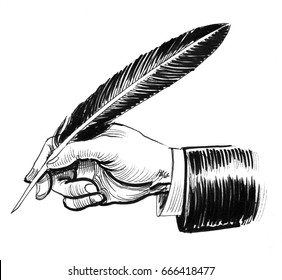 Hand With A Quill