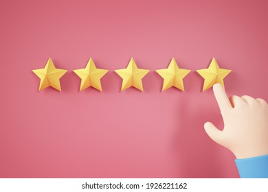 hand rating a experience concept 3d rendering