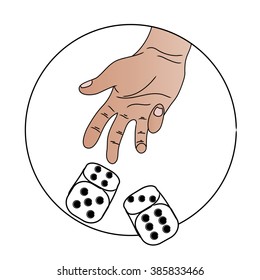 Hand Rolling Game Dice