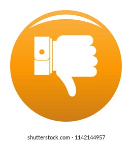 Hand Sediment Icon. Simple Illustration Of Hand Sediment Icon For Any Design Orange